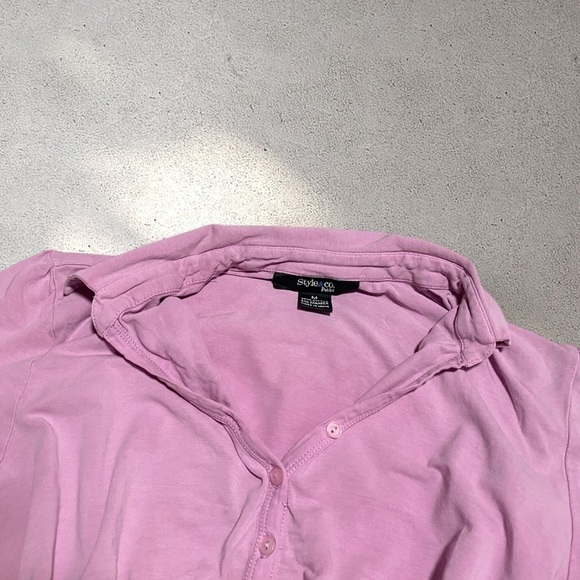 SOLD! (Do Not Buy) Style & Co. Pink Button Up Blouse - Picture 3 of 5